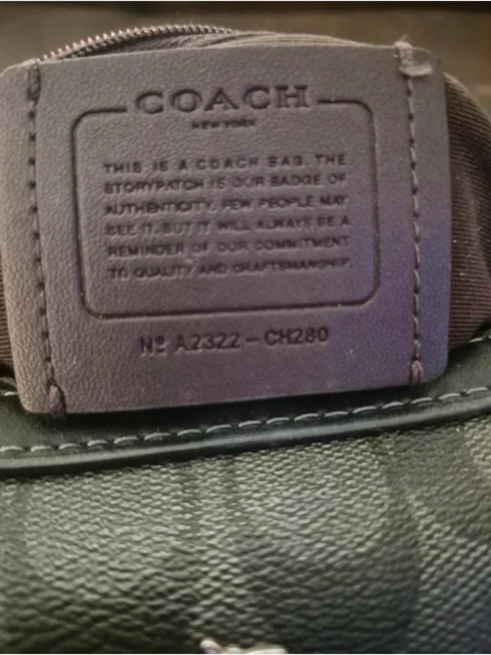 Coach Black Rowan Signature Canvas Satchel with Zip Wallet